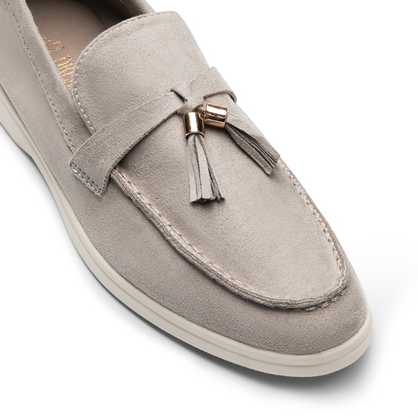 Slip On Casual Loafers - GREY-SUEDE - 6
